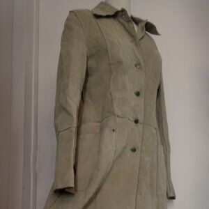 Suede beige coat